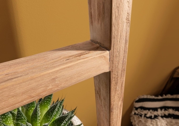 Massivmoebel24 Dekoleiter (1 St, Dekoleiter Teak 50x5x180 natur unbehandelt BASSANO #134) Bild 4