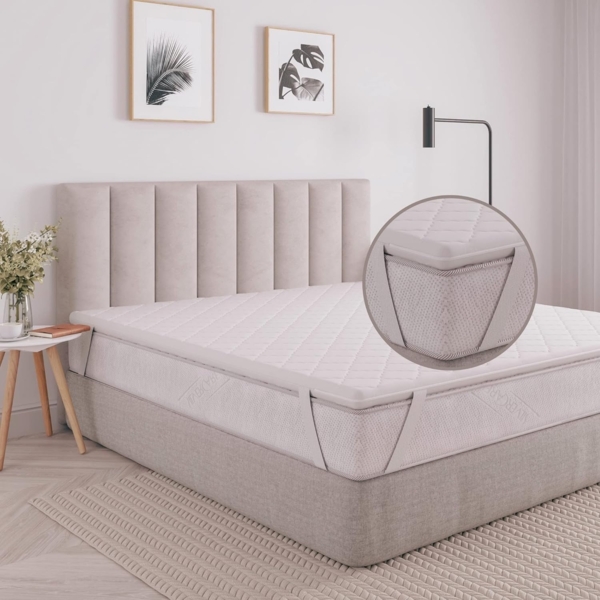 Komfortschaum Topper 190x130x6cm 212g Bezug (190.130.06-KOS) [ROW1319] Bild 2