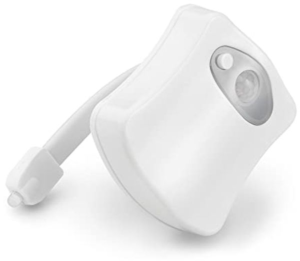 HAC24 LED Nachtlicht LED Toilettenlicht WC Nachtlicht Toiletten Lampe Beleuchtung Klolicht, LED fest integriert, Farbwechsel, mit Bewegungsmelder Batteriebetrieben