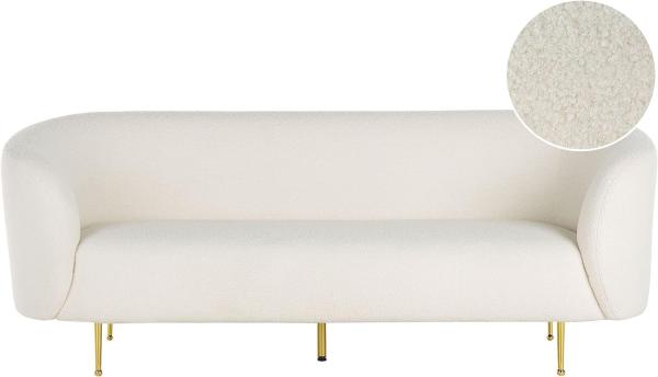 3-Sitzer Sofa Bouclé weiß LOEN