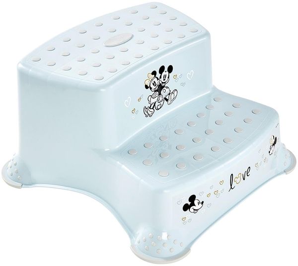 Keeeper Tritthocker zweistufig mit Anti-Rutsch-Funktion Mickey Maus Blau
