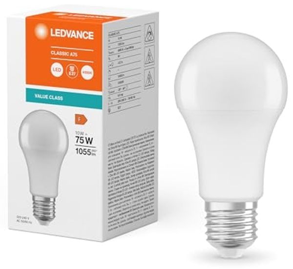 LEDVANCE LED CLASSIC A V 10W 840 mattiert E27