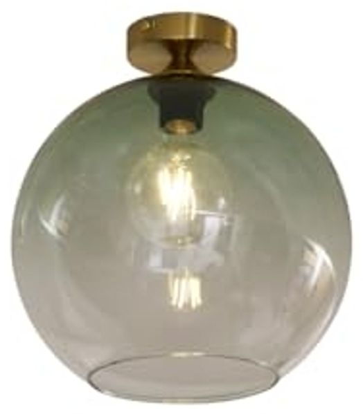 Qazqa Deckenleuchte Sandra, ohne Leuchtmittel, Extra-Warmweiß, QAZQA Deckenleuchte, e27, Grün, Glas, Art Deco