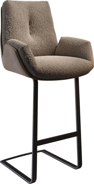 Barstuhl Clea-Flex Materialmix Schlamm Freischwinger Flach Metall