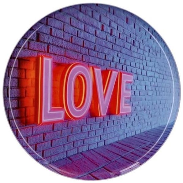 Giftcompany - Tablett Deko Schale "Love Trays" Love D 18cm Lila Rosa 1215203012