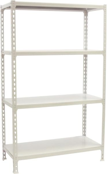 Simon Rack Schwerlastregal, 1500 x 1200 x 300 mm, Bis 200 kg Belastbar, 4 Verstellbare Ablagen, Kellerregal, Lagerregal, Weiss - Simonclick, Weiß