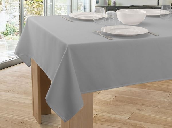 Le linge de Jules Tischdecke, einfarbig, schmutzabweisend, Hellgrau – rechteckig, 150x200 cm