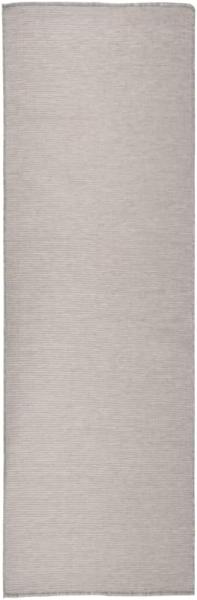 vidaXL Outdoor-Teppich Flachgewebe 80x250 cm Taupe