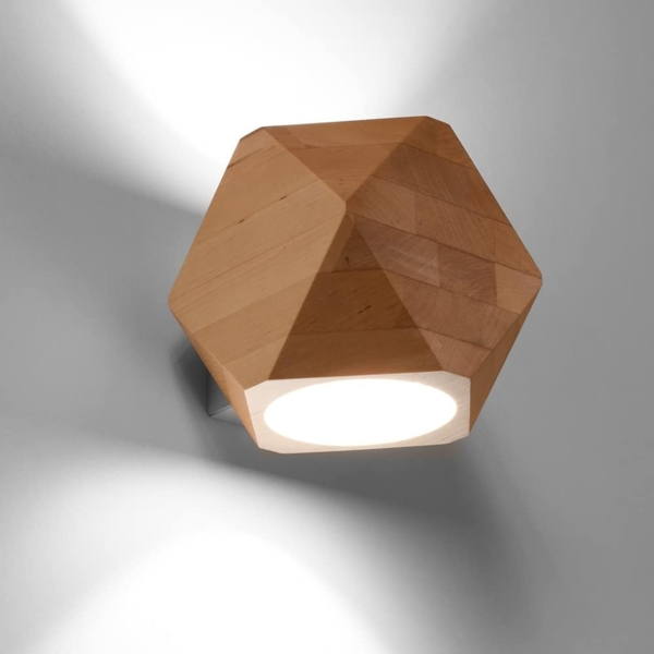 Wandleuchte, Up & Down Beleuchtung , Holz natur, L 12 cm Bild 6