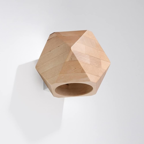 Wandleuchte, Up & Down Beleuchtung , Holz natur, L 12 cm Bild 5