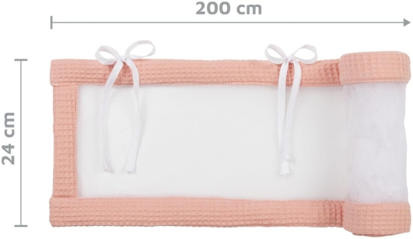 babybay Nestchen Mesh-Waffelpiqué passend für Modell Boxspring XXL, apricot rosé Bild 6