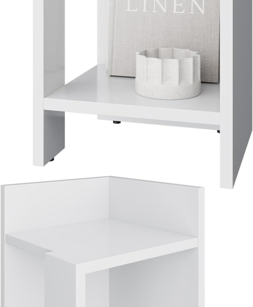 Nachttisch Lenar Weiß 27 x 60 cm Vicco Bild 5