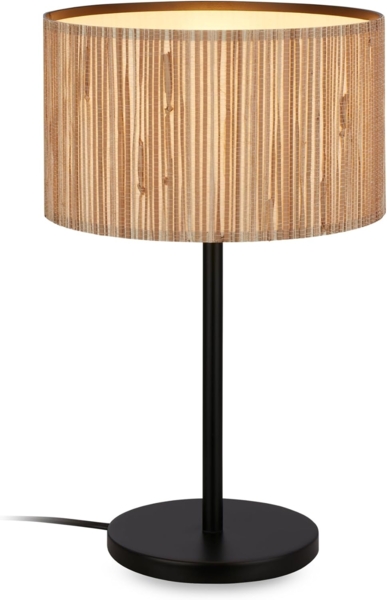 BRILONER - Tischlampe mit Seegras Schirm, Kabelschalter, E27, max. 10W, Lampe, Boho, aesthetic, Nachttischlampe, Tischleuchte, Dekolampe Flur, Bürolampe, Leselampe, Wohnzimmer, 25x41,5 cm, Natur