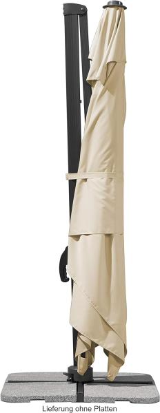 Sonnenschirm Rhodos Grande 300x400/8 rechteckig, ca. 300 x 400 cm natur Bild 9