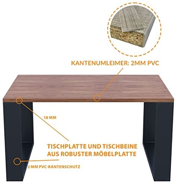 AKKE Außergewöhnlicher Couchtisch Beistelltisch für Wohnzimmer | Kaffee Tee Wohnzimmertisch Tisch | Coffee Table | Zimmer Schlafzimmer Möbel | Deko Modern Burgund 100 x 60 x 55 Bild 7