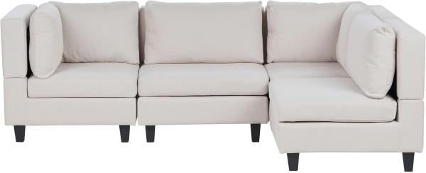 Ecksofa UNSTAD Helles Beige Stoff