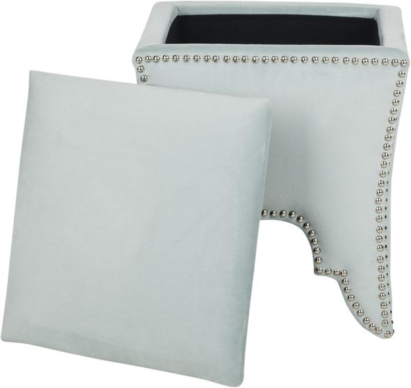 SAFAVIEH Upholstered Ottoman, in Silver Sage, 40 X 40 X 55 Bild 5
