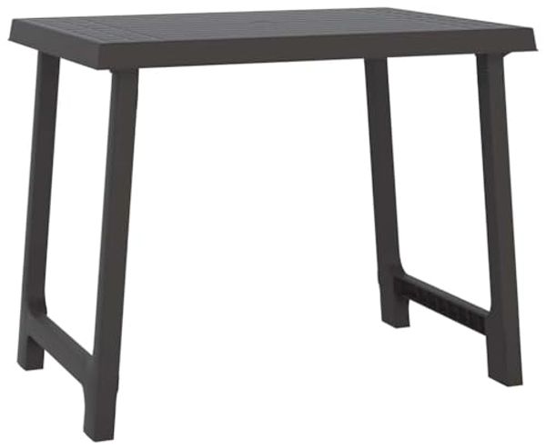 vidaXL Campingtisch Anthrazit 79x56x64 cm PP Holzoptik 364735