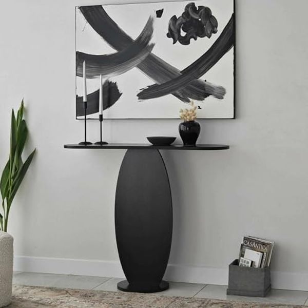 Dmora Toliman Konsolentisch, Mehrzwecktisch, Beistelltisch, Flurschreibtisch, 100 x 30 x 81 cm, Anthrazit