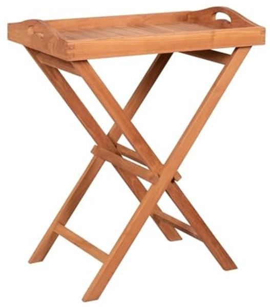 MR. DEKO Gartentisch Norton Teak mit Gestell klappbar
