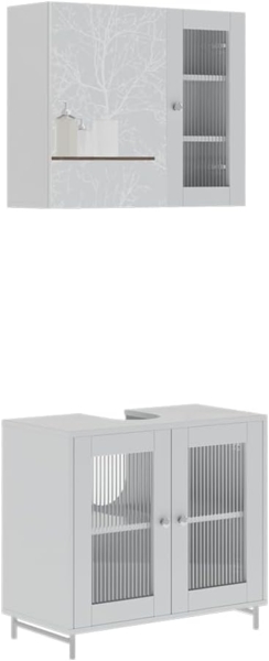 Badmöbel-Set Malte Weiß 2 Teile Vicco