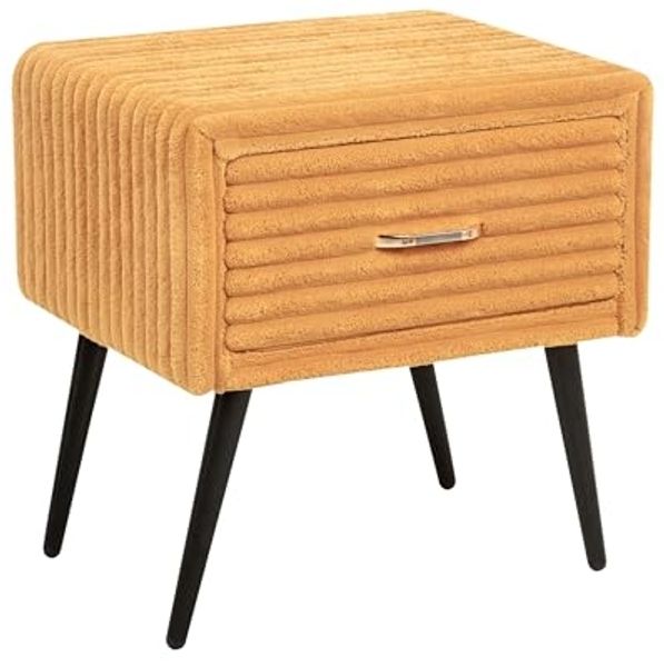 Nachttisch mit 1 Schublade FLAYAT Cord Orange