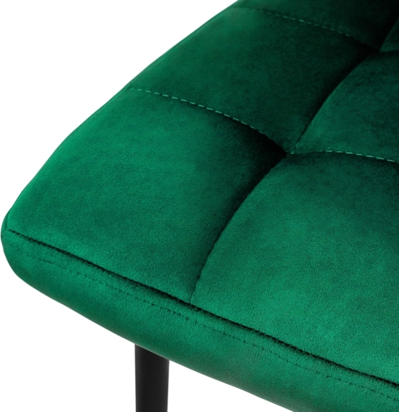 ML-DESIGN Stuhl Esszimmerstuhl mit Rückenlehne, Polsterstuhl mit Metallbeine (4 St), Ergonomischer Stuhl, Dunkelgrün, Samtbezug Wohnzimmerstuhl Küchenstuhl Bild 5