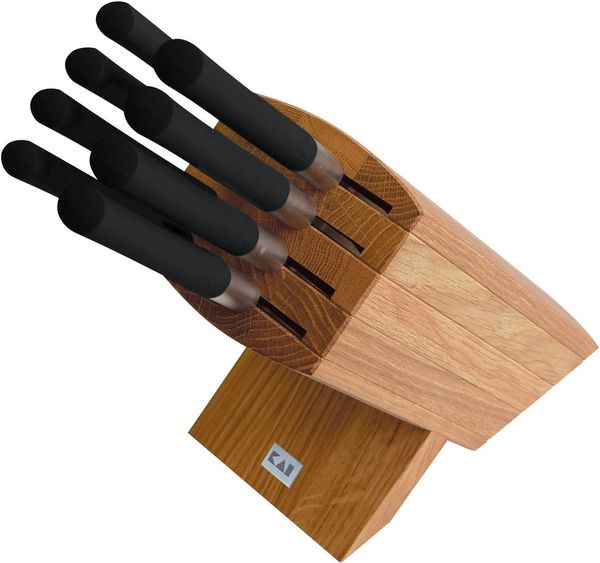Kai Wasabi Black Messerblock mit 8 Messer, Messerhalter, Messer Aufbewahrung, 6799