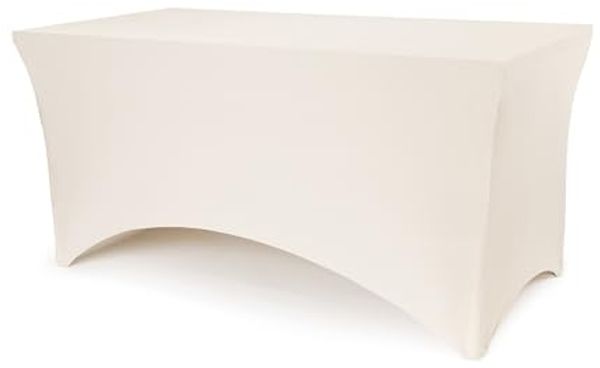 partydeco Tischläufer, Tischhusse 183x76cm rechteckig Beige