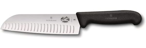 Victorinox Fibrox Santokumesser Kullenschliff 17cm schwarz
