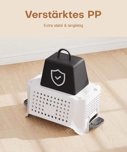 Yorbay Wäschekorb Wäschewagen mit Rollen (2 St, 2 stapelbare PP-Körbe), Praktischer Wäschesammler für Bad & Waschkeller Bild 6