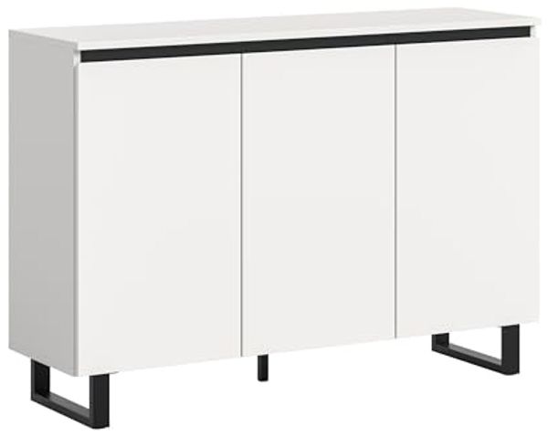 Sideboard >Tomasa< in Weiß - 120x84x36cm (BxHxT)