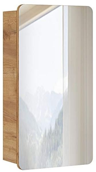 Kleiner Spiegelschrank 40 cm LUTON-56 in Wotan Eiche Nb. Nb. B/H/T ca. 40/75/16 cm