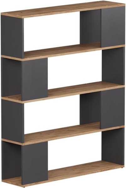 Raumteiler Eneos Anthrazit/Goldkraft Eiche 100 x 124.5 cm Vicco Bild 1