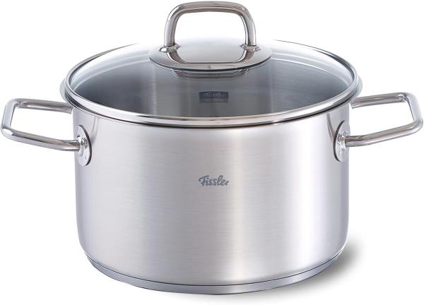 Fissler viseo Kochtopf Induktion mit Glasdeckel Edelstahl 20 cm Ø 3,6 L