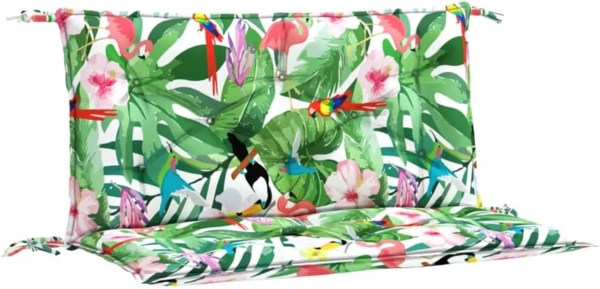 vidaXL Gartenbank-Auflagen, 2 Stk., Polyester, Mehrfarbig, 100 x 50 x 7 cm