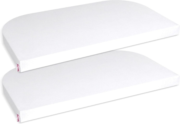 Babybay Jersey Spannbettlaken 2-er Pack, weiß für Babybay Maxi, Mini, Midi, Boxspring und Trend