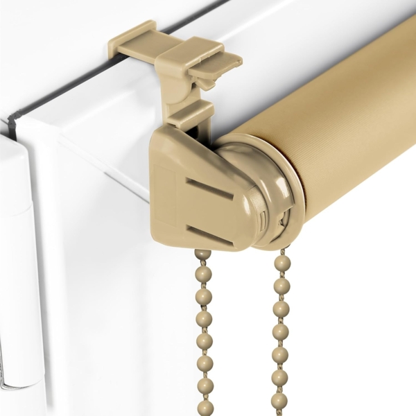 Verdunkelungsrollo Klemmfix ohne Bohren 115x130 cm Beige Verdunklungsrollo Fensterrollo Rollo Seitenzugrollo Klemmrollo für Fenster & Tür Bild 2