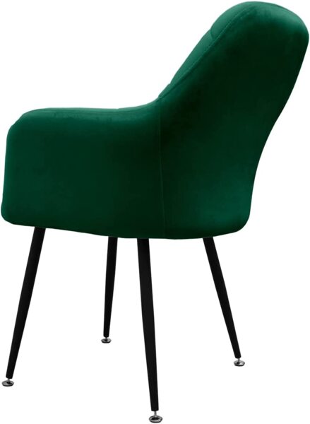 ML-DESIGN Stuhl Esszimmerstuhl ergonomisch & gepolstert Esstischstuhl mit Rückenlehnen (2 St), Wohnzimmerstuhl Dunkelgrün Samtbezug Küchenstuhl Polsterstuhl Bild 5