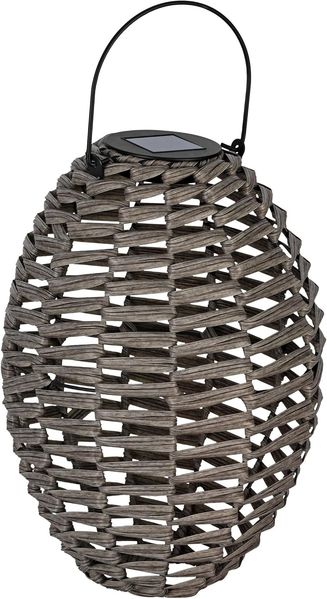 Eglo 48926 Solarleuchte Z_SOLAR LED 1x0,06W IP44 Stahl, Kunststoff grau 3000K H:31cm Ø22. 5cm mit ein/aus Schalter