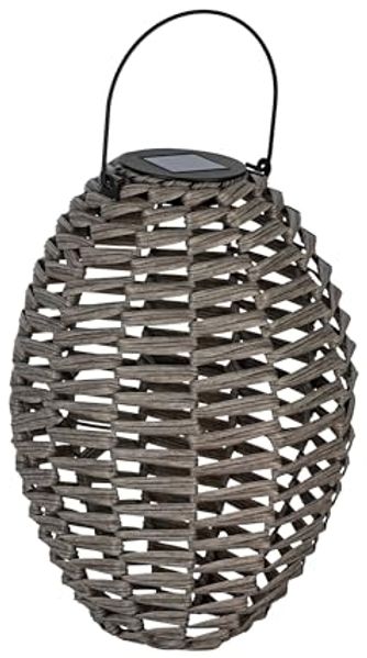 Eglo 48926 Solarleuchte Z_SOLAR LED 1x0,06W IP44 Stahl, Kunststoff grau 3000K H:31cm Ø22. 5cm mit ein/aus Schalter