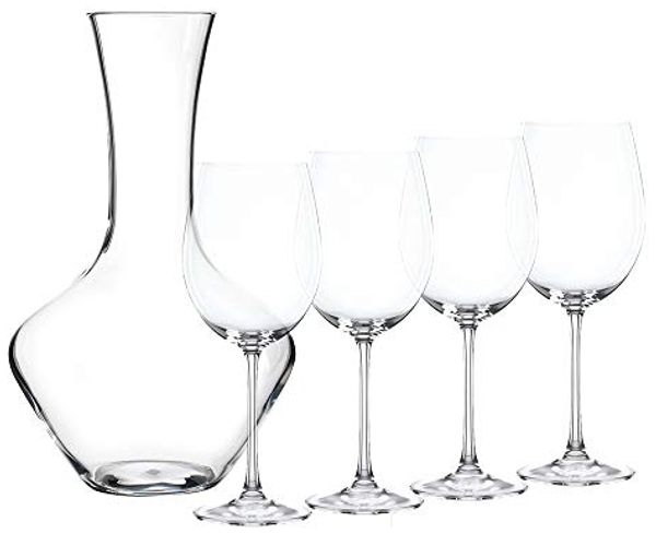 Nachtmann Vivendi Premium Dekantier Set, 5-tlg, Karaffe und Rotweingläser, Kristallglas, 0093605-0
