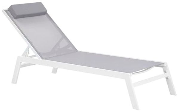 Gartenliege Metall Grau CATANIA