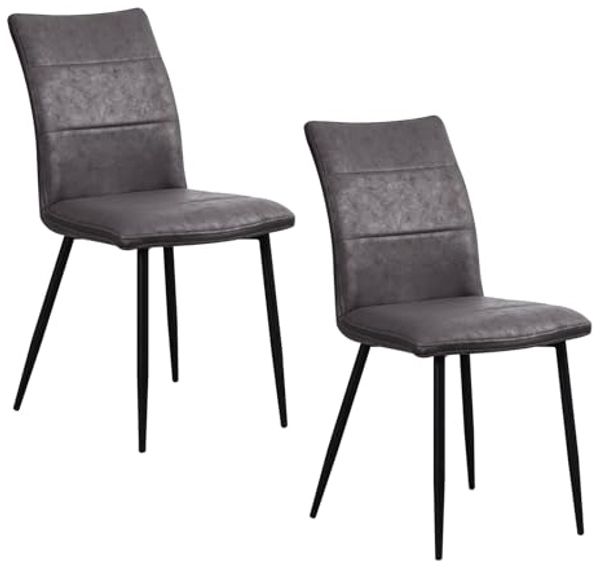 HTI-Living Esszimmerstuhl Esszimmerstuhl 2er Set Antikanthrazit Vasile (Set, 2 St), Küchentuhl