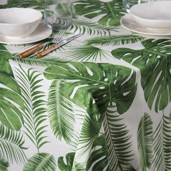 Excelsa Foliage Tischdecke, rechteckig, 140x240 cm, Baumwolle, Polyester, maschinenwaschbar