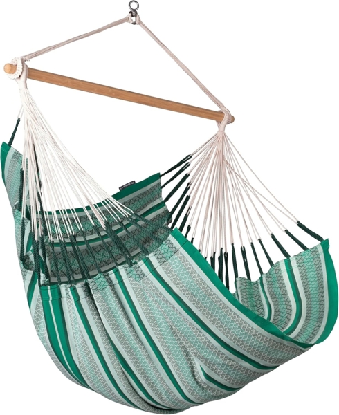 La Siesta Hängesessel HABANA Comfort agave grün Lounger aus Bio-Baumwolle Hängematte Hängestuhl