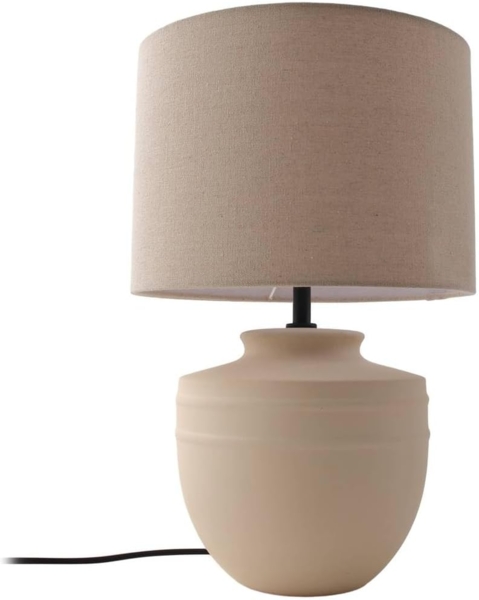 Lindby Tischleuchte Thalassia, Keramik Creme IP20, 1 x 15 W LED