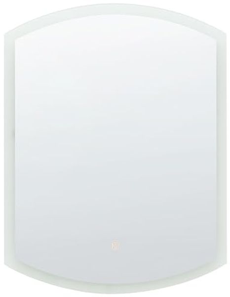LED-Badezimmer-Spiegel BEZIERS 60 cm 78 cm Silber