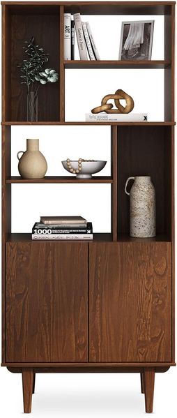 IDIMEX Regal SIMONA, Modernes Holzregal mit Türen & Fächern Design Regal kastanien farben
