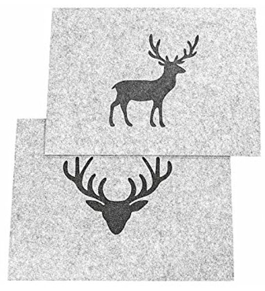 BOLTZE GRUPPE GmbH Platzset Tischset Tjark Motiv Hirsch /Hirschkopf 45x35 cm Polyester, 2er Set
